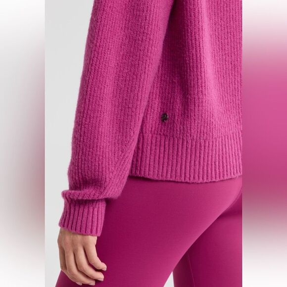 Zella Cozy Quarter Zip Rib Purple Boysen size medium - Picture 3 of 11